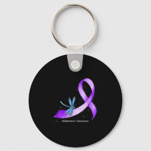 Llavero Hippie Dragonfly Purple Ribbon Heimers Conciencia