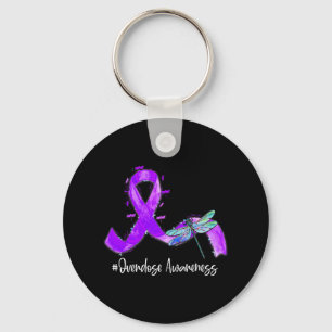 Llavero Hippie Dragonfly Purple Ribbon Sobredosis