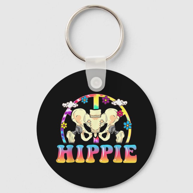 Llavero Hippie Hip Sustitución de articulaciones Cirugía d (Anverso)