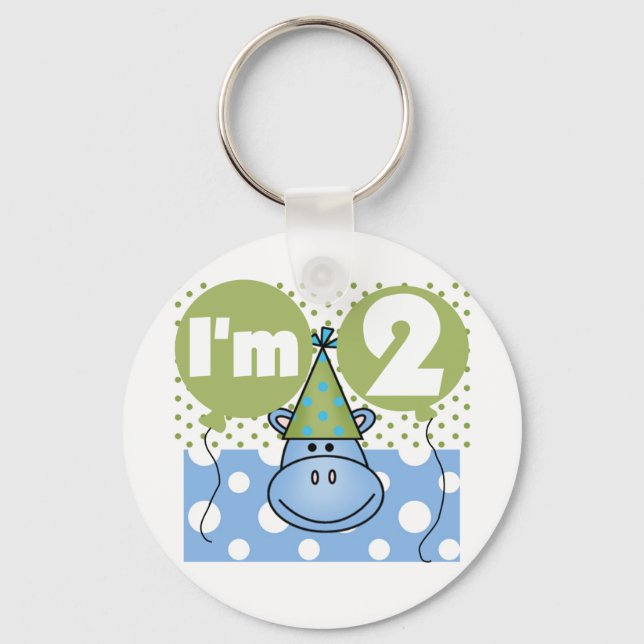 Llavero Hippo 2ª camisetas de cumpleaños y regalos (Anverso)