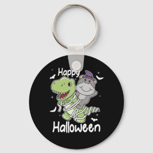 Llavero Hippo Happy Halloween T-rex Mummy Costume