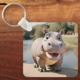 Llavero Hippo Keepsake para viajar | Verso personalizado