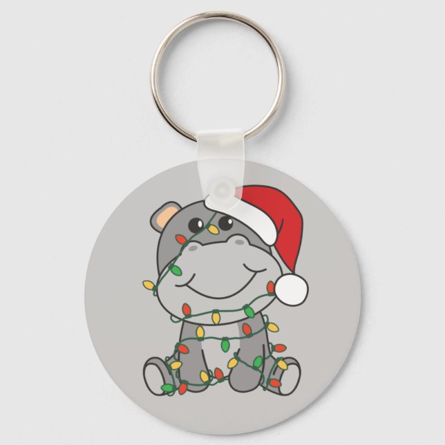 Llavero Hippo Navidades Animales de Invierno Hippos Keycha (Anverso)
