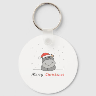 Llavero Hippo Navidades Nieve Animales De Invierno Hippos