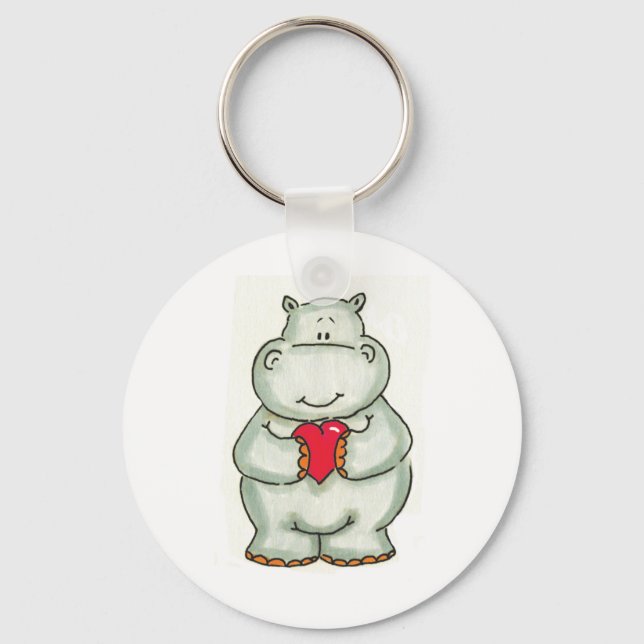 Llavero Hippo with Heart (Anverso)
