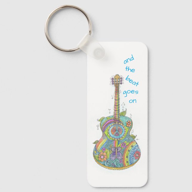 Llavero Hippy Guitar (Anverso)