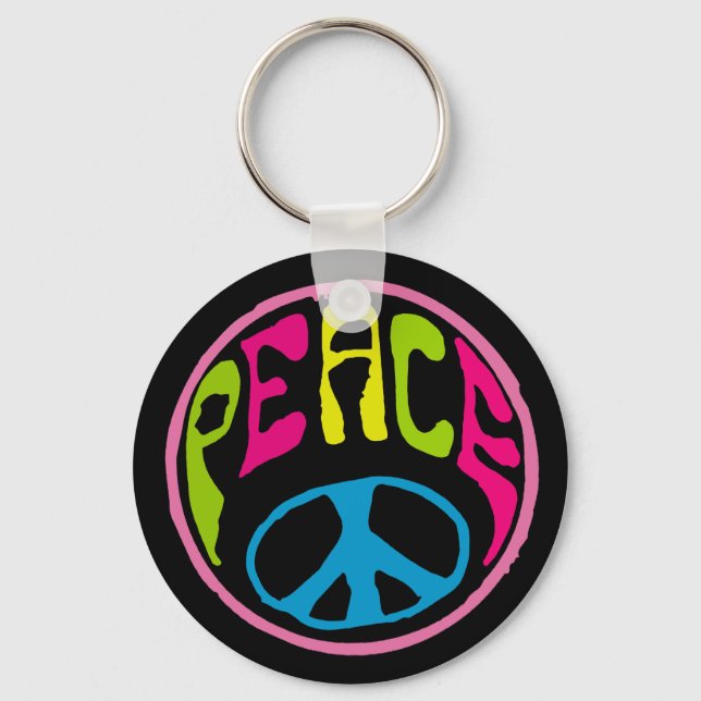 Llavero Hippy Peace Sign (Anverso)