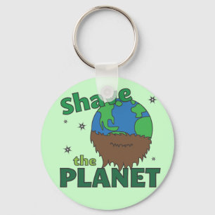 Llavero Hipster Bearded Earth Day Shave (Save the Planet)