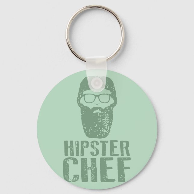 Llavero Hipster Chef (Anverso)