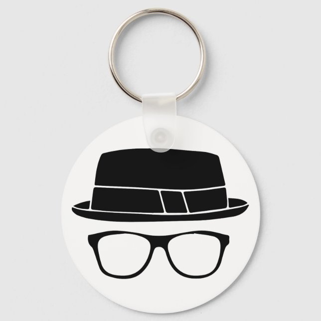 Llavero Hipster Fedora (Anverso)