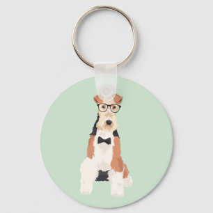 Llavero Hipster Guay Fox Terrier Wire Dog para los amantes