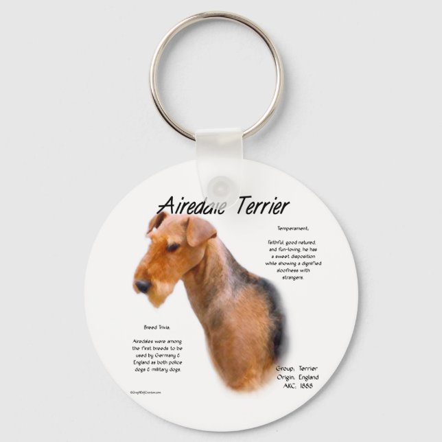 Llavero Historia de Airedale Terrier (Anverso)