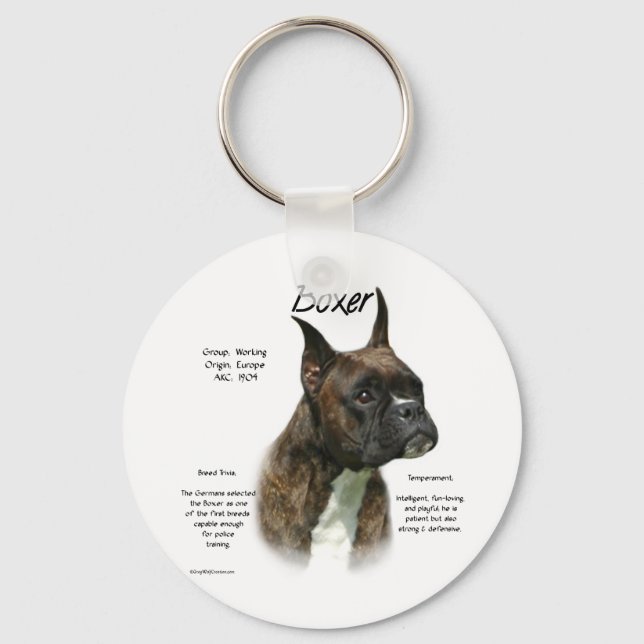 Llavero Historia de Brindle Boxer (Anverso)