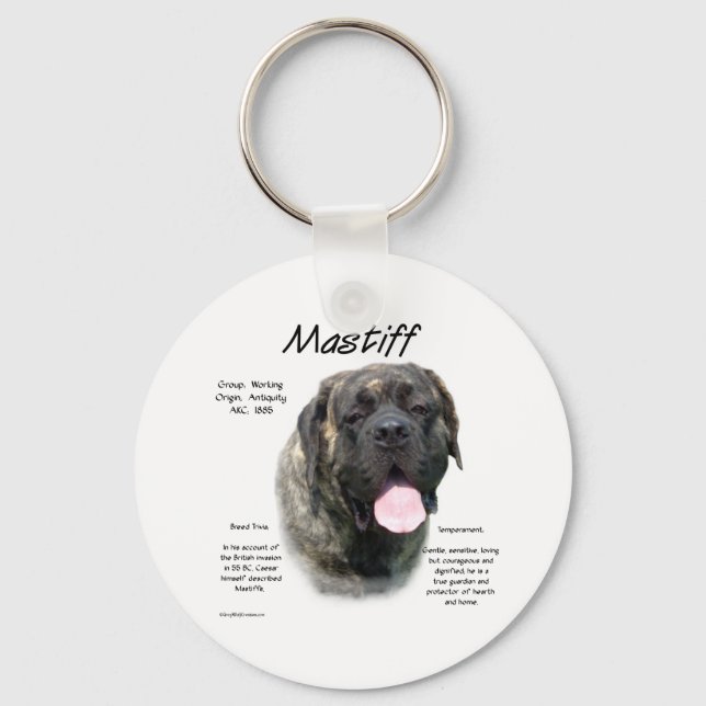 Llavero Historia de Brindle Mastiff (Anverso)