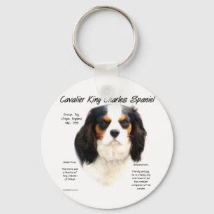 Llavero Historia de Cavalier King Charles Spaniel (tricolo