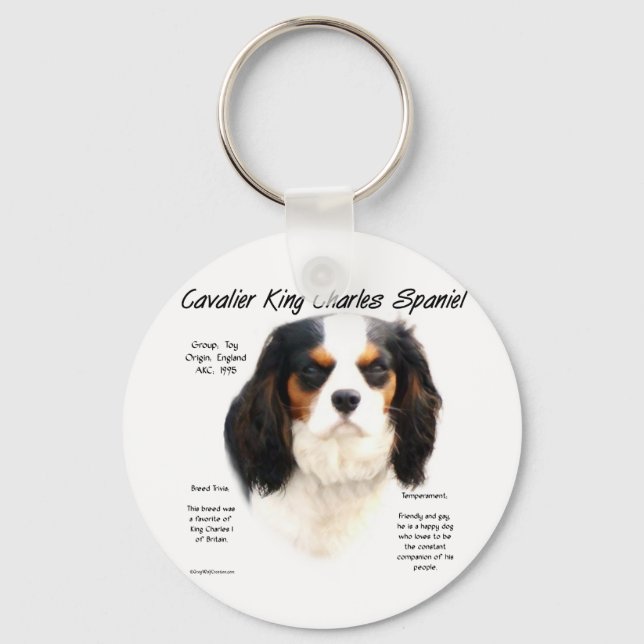 Llavero Historia de Cavalier King Charles Spaniel (tricolo (Anverso)