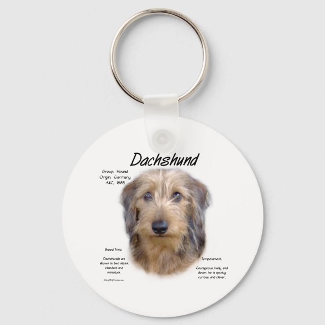 Llavero Historia de Dachshund con cable (Anverso)