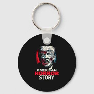 Llavero Historia de terror vintage de zombie Trump america