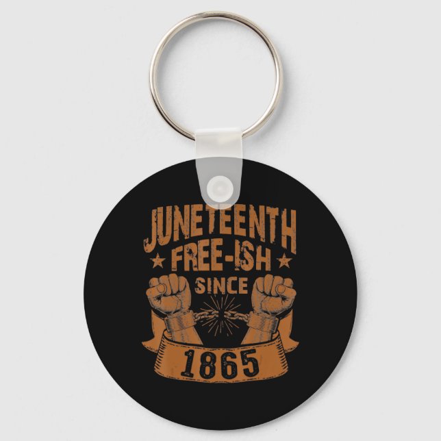 Llavero historia negra juneteenth libre desde 1865 (Anverso)
