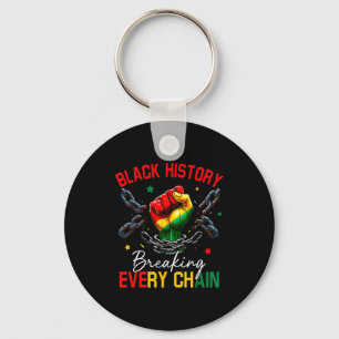 Llavero historia negra rompiendo cada cadena africano