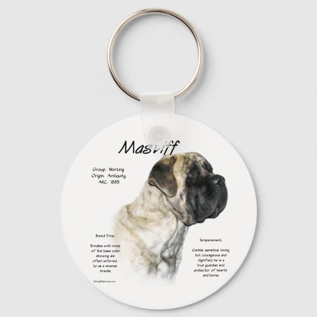 Llavero Historial de mastiff inversa (Anverso)