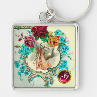 LLAVERO HISTORIAL DE NIÑAS BEBÉS DUCHA GEM MONOGRAM