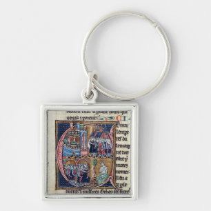 Llavero Historiated rubrica "C" que representa a Conrado