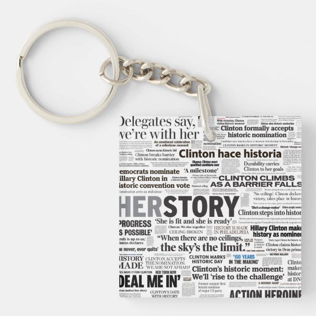 Llavero histórico del título de Hillary 2016 (Frente)