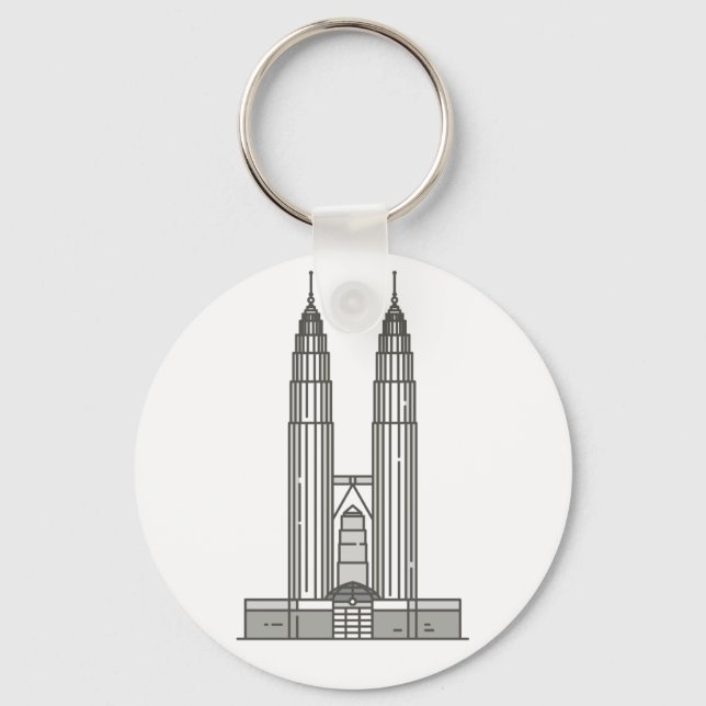 Llavero Histórico mundial de las Torres Petronas (Anverso)