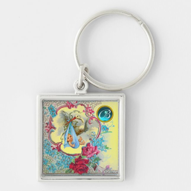 LLAVERO HISTORIETA DE NIÑO CHICO DUCHA GEM MONOGRAM (Frente)