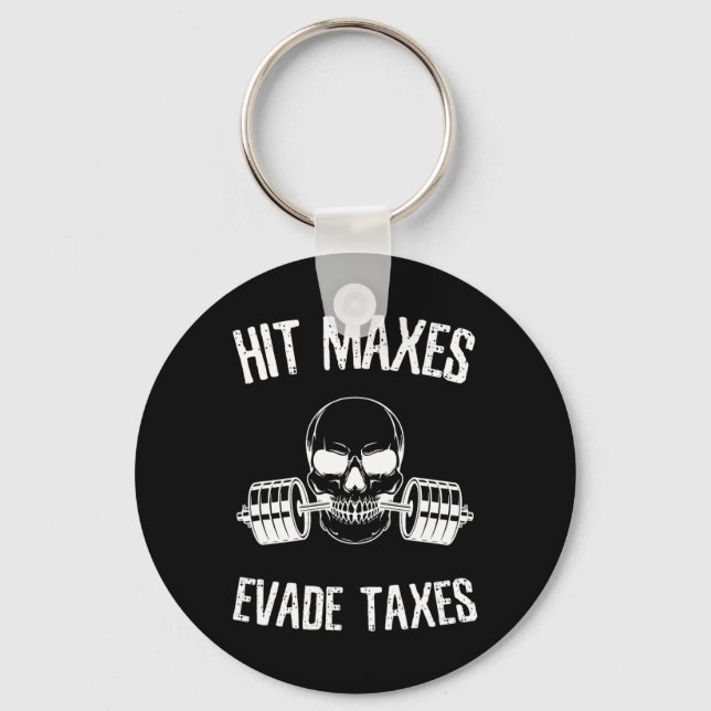 Llavero Hit Maxes Evade Impuestos Graciosos Gimnasio Bodyb (Anverso)