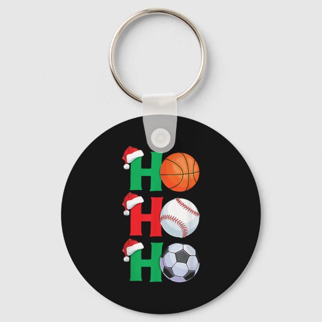 Llavero Ho Ho Ho Boys Navidades Srts Basketball Baseball S (Anverso)