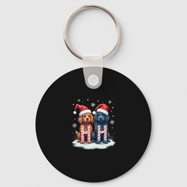 Llavero Ho Ho Ho Great Pyrenees Dog Lover Christmas Santa  (Anverso)