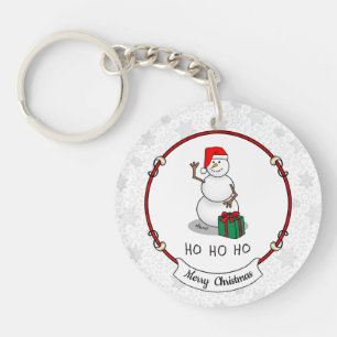 Llavero Ho Ho Ho Ho Ho Feliz Navidad Santa Cute Snowman