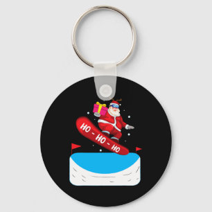 Llavero Ho Ho Ho Ho Santa Snowboarder Snowboarding se muev