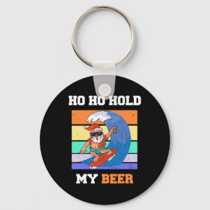 Llavero Ho Ho Hold Cerveza Surfista Santa Fiesta Navidad N