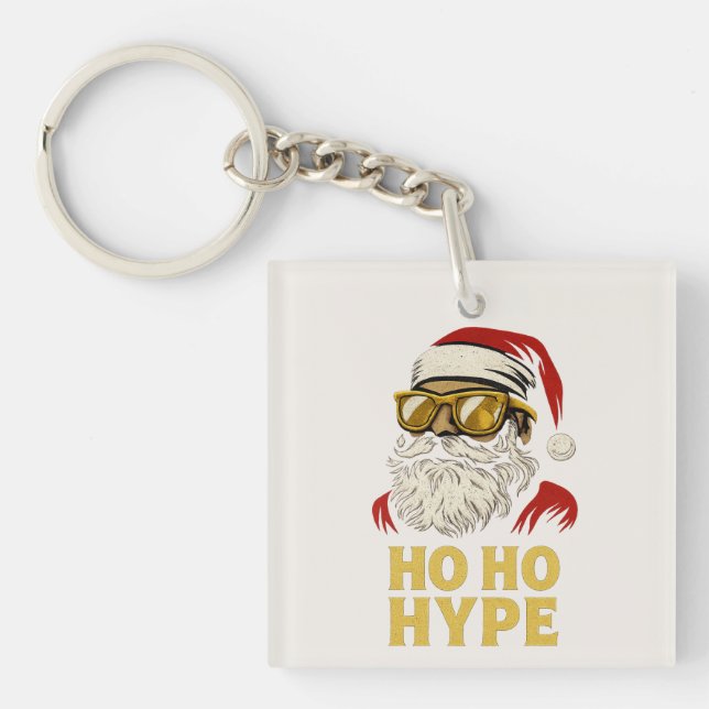 Llavero HO HO HYPE – Santa Gold (Frente)