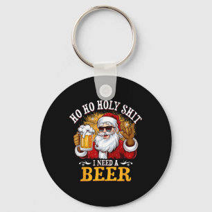 Llavero Ho Ho Santo Necesito Una Cerveza Divertido Santa N