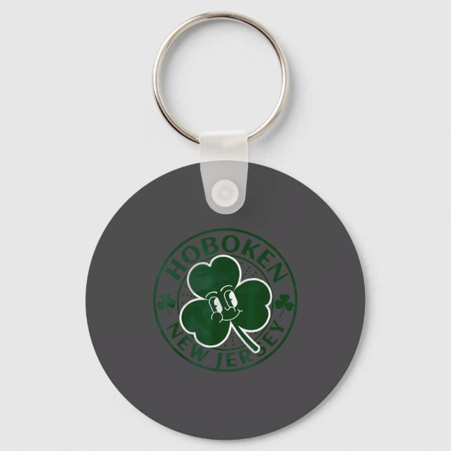 Llavero Hoboken New Jersey Irish Shamrock Nj Retro Souveni (Anverso)