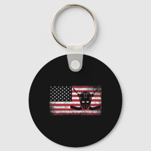 Llavero Hockey 4 De Julio Bandera Americana Patriótico Usa