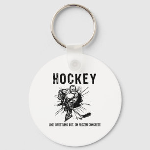 Llavero Hockey Como Lucha Libre Pero En Concreto Congelado