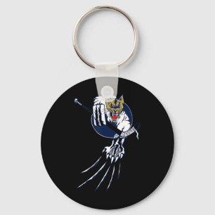 Llavero Hockey Cougar León Gato Hielo Bestia Portero Logo 