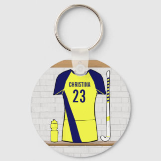 Llavero Hockey de campo de nombre personalizado