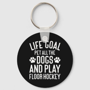 Llavero Hockey de Sala Y Perros Divertido Me Encantan Los 