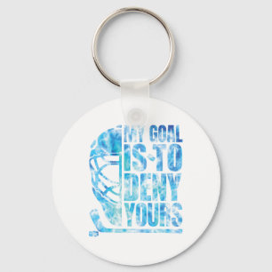 Llavero Hockey Mi Meta Es Negar La Tuya Funny Goalie Boys