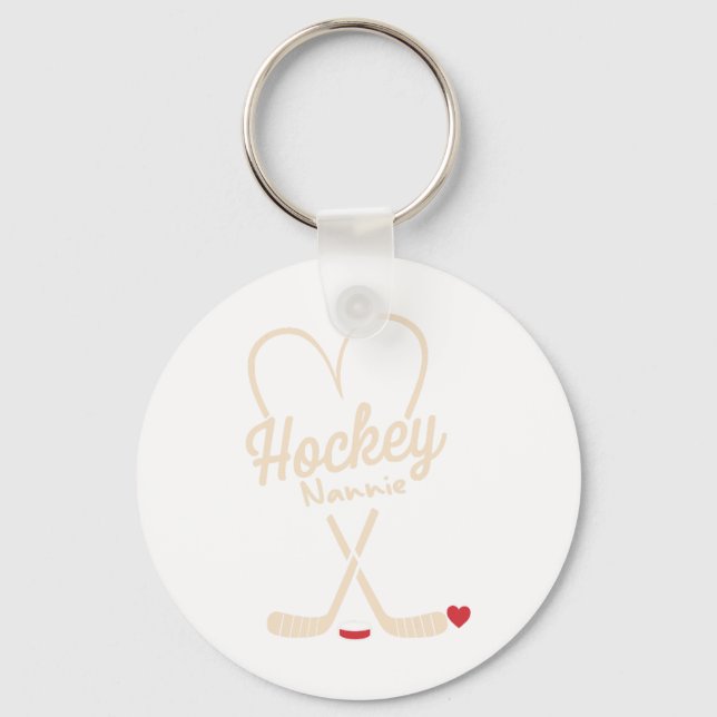 Llavero Hockey Nannie Heart Hockey Player  (Anverso)