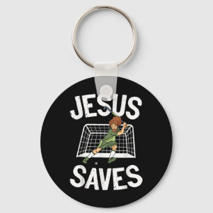 Llavero Hockey sobre césped Jesús Fe cristiana Jesús salva