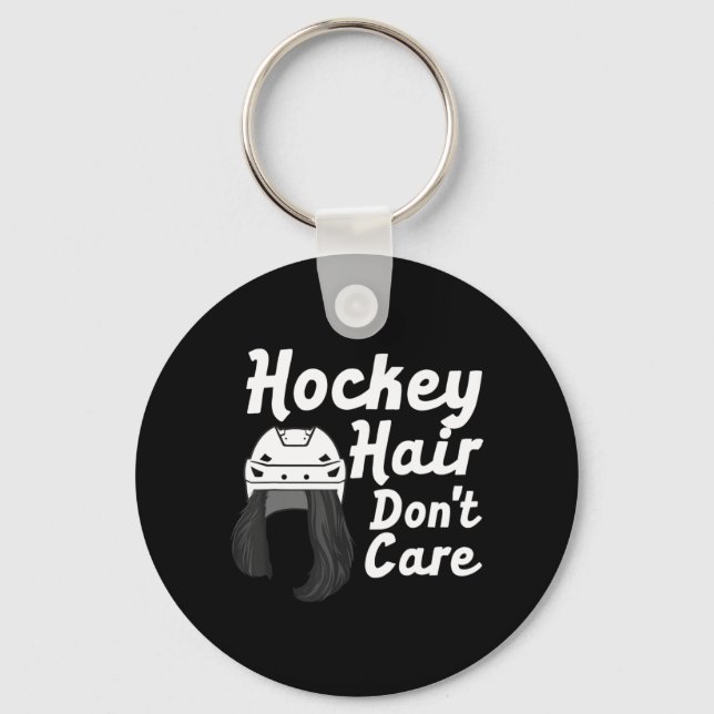 Llavero Hockey sobre hielo divertido para mujeres Chicas c (Anverso)