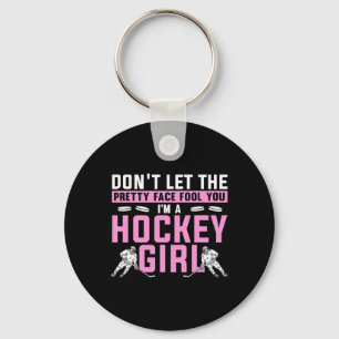 Llavero Hockey sobre hielo genial para mujeres jugadoras d