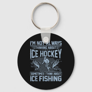 Llavero Hockey sobre hielo y pesca en hielo, humor diverti